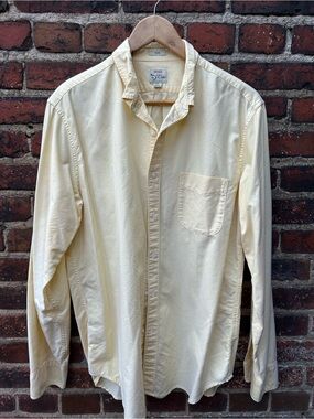J Crew All Cotton Oxford Butter Yellow - L